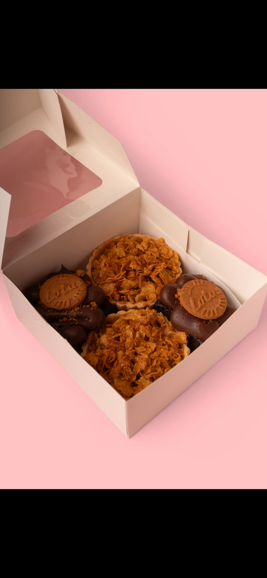 Biscoff Brownie & Cornflake Tart Box Of 4