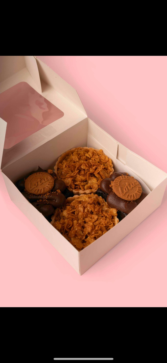 Biscoff Chocolate Sponge & Cornflake Tart Box Of 4