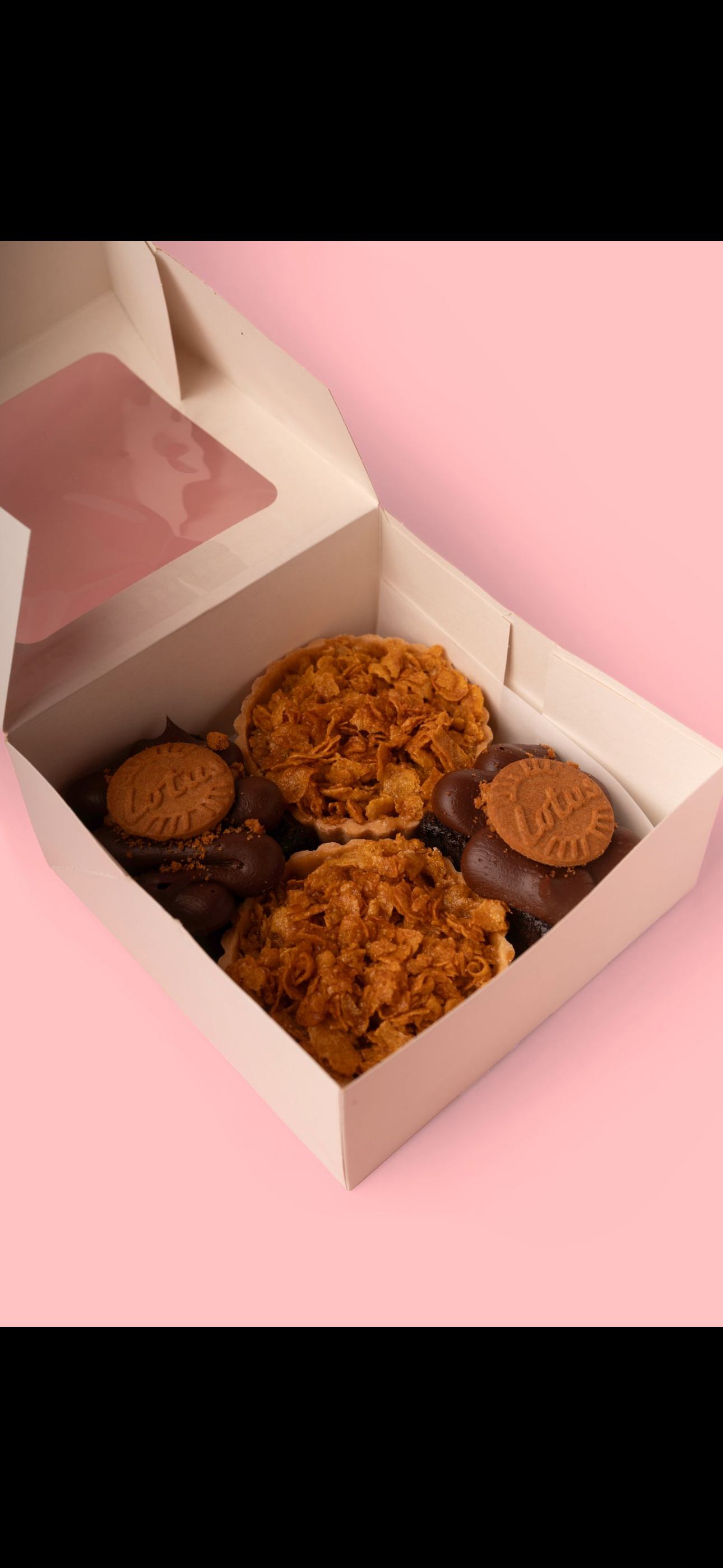 Biscoff Brownie & Cornflake Tart Box Of 4
