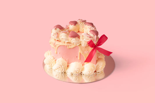 8 Inch Pink Heart Cake